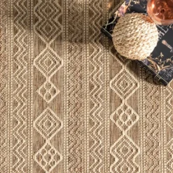 Kirkland's Home Outdoor Rugs-Davon Geometric Striped Outdoor Rug, 5X8