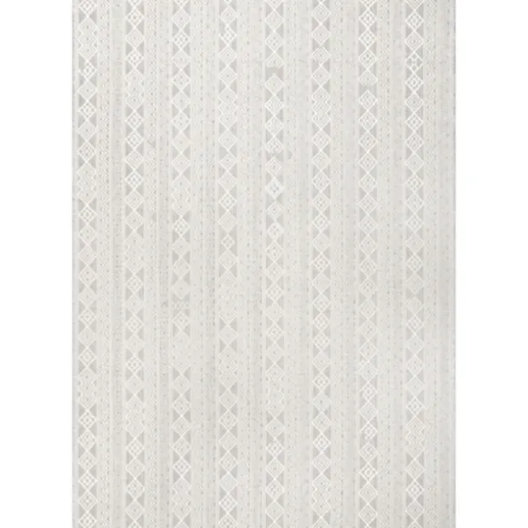 Kirkland's Home Outdoor Rugs-Davon Gray Geometric Striped Outdoor Rug, 8X10