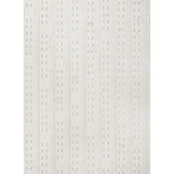 Kirkland's Home Outdoor Rugs-Davon Gray Geometric Striped Outdoor Rug, 5X8