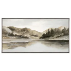 Kirkland's Home Canvas Art-Day At The Lake Framed Canvas Art Print