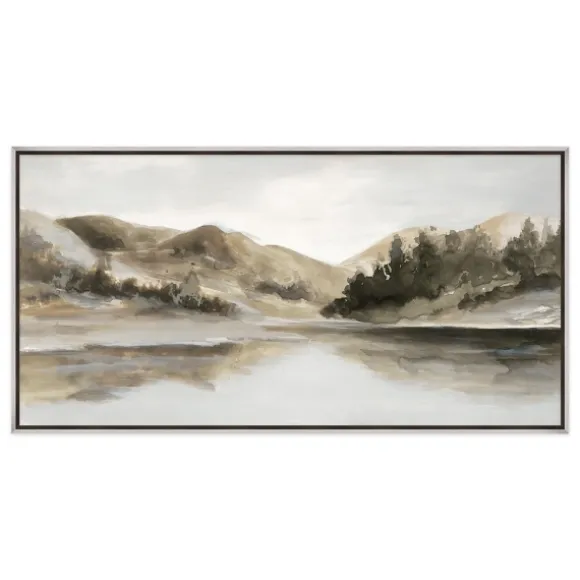Kirkland's Home Canvas Art-Day At The Lake Framed Canvas Art Print