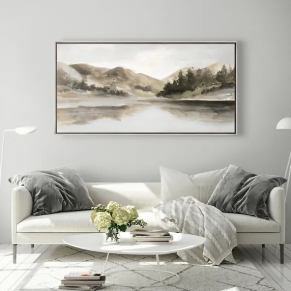 Kirkland's Home Canvas Art-Day At The Lake Framed Canvas Art Print