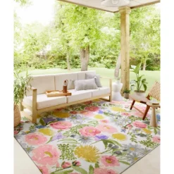 Kirkland's Home Outdoor Rugs-Daylight Garden Party Indoor/Outdoor Rug, 6X9