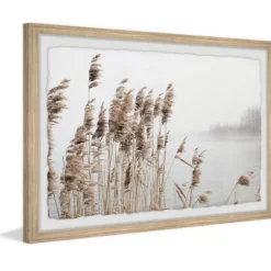 Kirkland's Home Framed Art-Deckled Lakeside Grass Framed Art Print