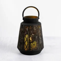 Kirkland's Home Lanterns-Decorative Pierced Metal Lantern, 12 In.