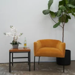 Kirkland's Home Arrangements & Greenery-Desktop Orchid Arrangement In Gray Planter