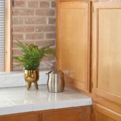 Kirkland's Home Arrangements & Greenery-Desktop Palm Plant In Gold Planter