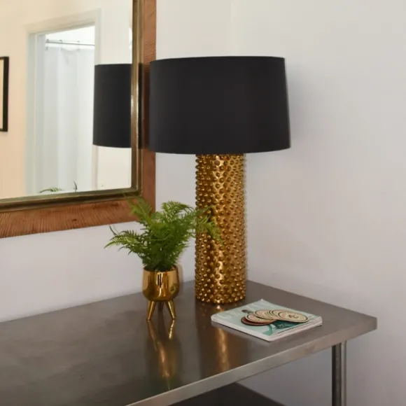 Kirkland's Home Arrangements & Greenery-Desktop Palm Plant In Gold Planter