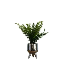 Kirkland's Home Arrangements & Greenery-Desktop Palm Plant In Silver Planter