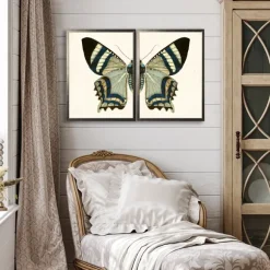 Kirkland's Home Framed Art-Diptych Butterfly Framed Art Print, Set Of 2