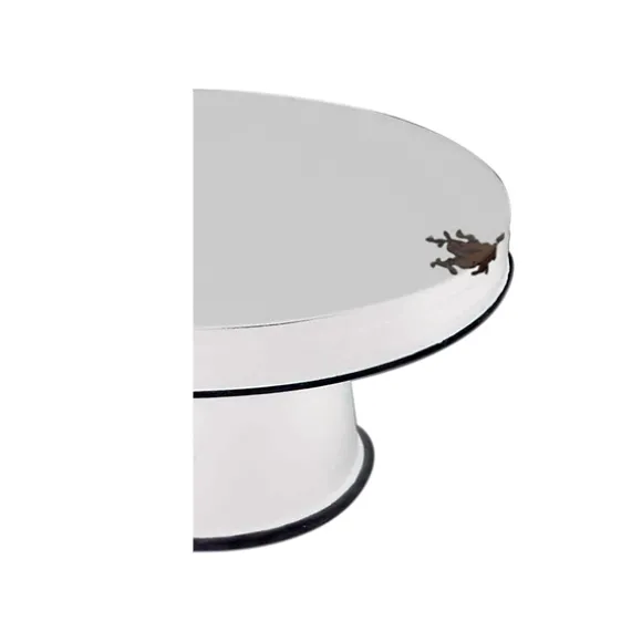 Kirkland's Home Decorative Trays-Distressed Black Pedestal Trays, Set Of 3