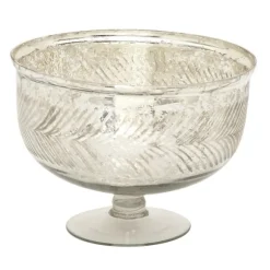 Kirkland's Home Decorative Bowls & Jars-Distressed Glass Pedestal Bowl