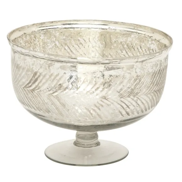 Kirkland's Home Decorative Bowls & Jars-Distressed Glass Pedestal Bowl