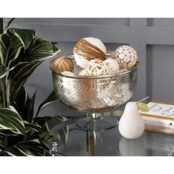 Kirkland's Home Decorative Bowls & Jars-Distressed Glass Pedestal Bowl