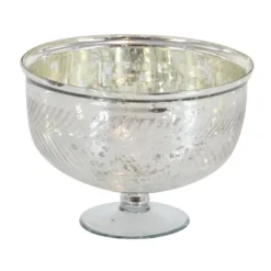 Kirkland's Home Decorative Bowls & Jars-Distressed Glass Pedestal Bowl