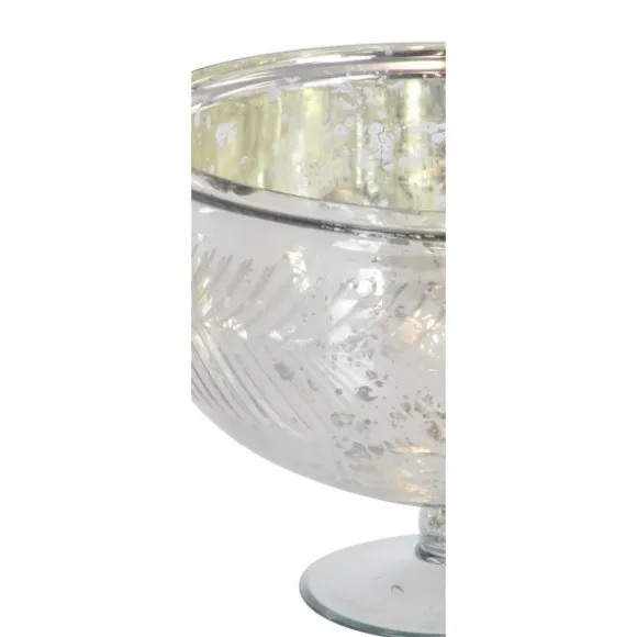 Kirkland's Home Decorative Bowls & Jars-Distressed Glass Pedestal Bowl
