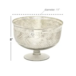 Kirkland's Home Decorative Bowls & Jars-Distressed Glass Pedestal Bowl