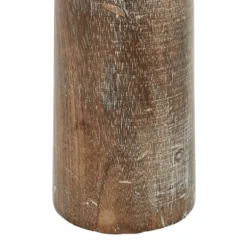 Kirkland's Home Candle Holders-Distressed Mocha Mango Wood Candlesticks, Set Of 3