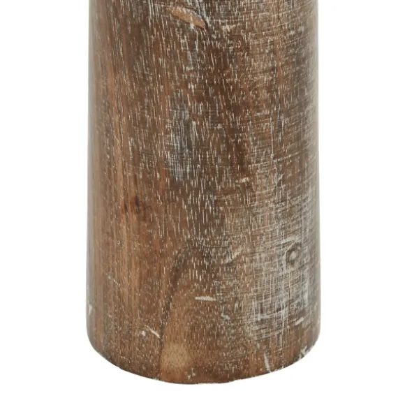 Kirkland's Home Candle Holders-Distressed Mocha Mango Wood Candlesticks, Set Of 3