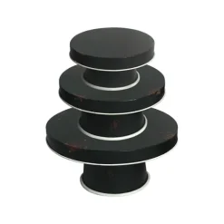 Kirkland's Home Decorative Trays-Distressed Pedestal Trays, Set Of 3