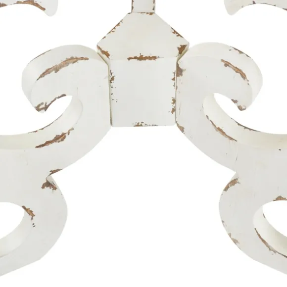 Kirkland's Home Accent & End Tables-Distressed Scrollwork Accent Table