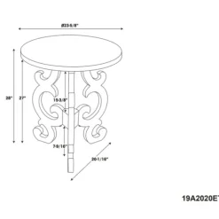 Kirkland's Home Accent & End Tables-Distressed Scrollwork Accent Table