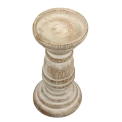 Kirkland's Home Candle Holders-Distressed Turned Wood Candle Holder, 8 In.