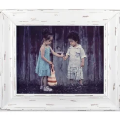 Kirkland's Home Picture Frames-Distressed White Farmhouse Frame, 8X10