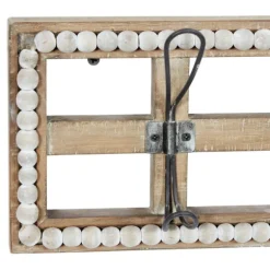 Kirkland's Home Hooks-Distressed White Wood And Metal Wall Hooks