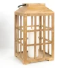 Kirkland's Home Lanterns-Distressed Windowpane Wood Lantern, 16 In.