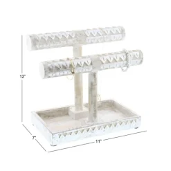 Kirkland's Home Decorative Accents-Distressed Wood Jewelry Stand