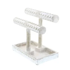 Kirkland's Home Decorative Accents-Distressed Wood Jewelry Stand