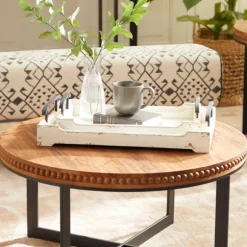 Kirkland's Home Decorative Trays-Distressed Wood Trays, Set Of 2