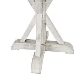 Kirkland's Home Dining Tables-Distressed Wood X Base Oval Dining Table