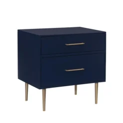 Kirkland's Home Nightstands-2-Drawer Nightstand With Gold Hardware