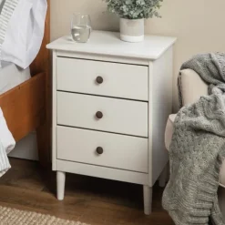 Kirkland's Home Nightstands-3-Drawer Wood Nightstand