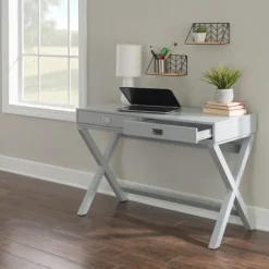 Kirkland's Home Office Furniture-2-Drawer X-Frame Desk