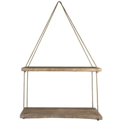 Kirkland's Home Shelves-Driftwood And Jute Rope Hanging Wall Shelf