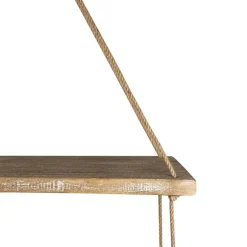 Kirkland's Home Shelves-Driftwood And Jute Rope Hanging Wall Shelf