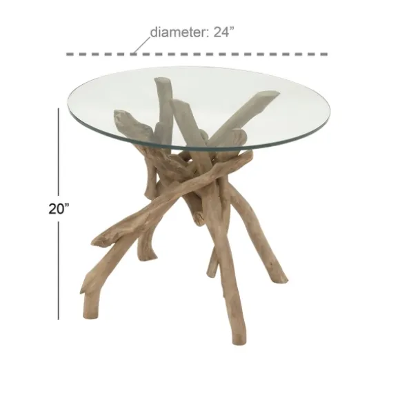 Kirkland's Home Accent & End Tables-Driftwood Branch Base Accent Table