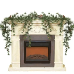 Kirkland's Home Arrangements & Greenery-Drooping Snowy Ming Pine Christmas Garland