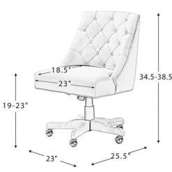 Kirkland's Home Office Furniture-Dylan Upholstered Office Chair