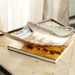 Kirkland's Home Decorative Trays-Earthy Abstract Cracked Decorative Tray