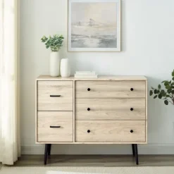Kirkland's Home Dressers & Chests-Eden Light Birch Tapered Legs Dresser