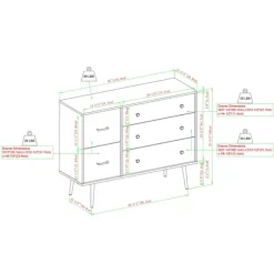 Kirkland's Home Dressers & Chests-Eden Light Birch Tapered Legs Dresser
