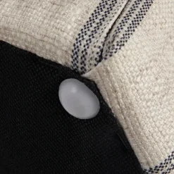 Kirkland's Home Benches & Ottomans-Ellen Stripe Martha Stewart Hexagon Ottoman