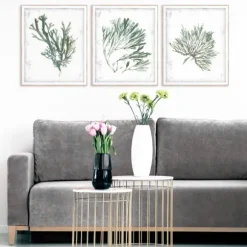 Kirkland's Home Framed Art-Emerald Coral I 3-Pc. Framed Art Print Set