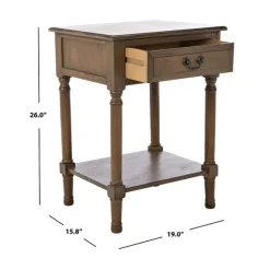 Kirkland's Home Accent & End Tables-Emory Natural Single Drawer Accent Table