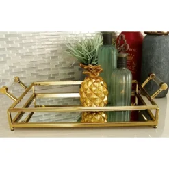 Kirkland's Home Decorative Trays-En Glammed Mirror Decorative Tray
