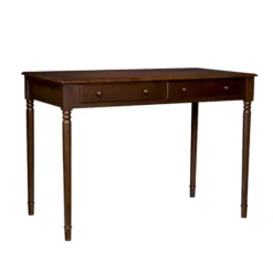Kirkland's Home Office Furniture-Espresso Classic 2-Drawer Wood Desk